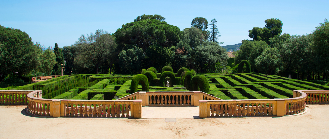 View of the Laberint d'Horta in Barcelona, Catalonia