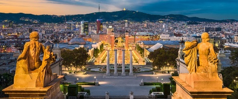 Veduta di Barcellona dal MNAC Veduta di Barcellona dal MNAC