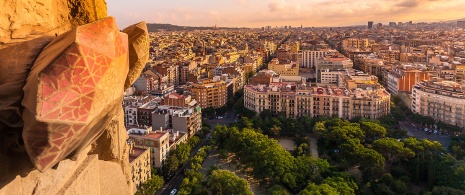 Veduta di Barcellona dalla Sagrada Familia Veduta di Barcellona dalla Sagrada Familia