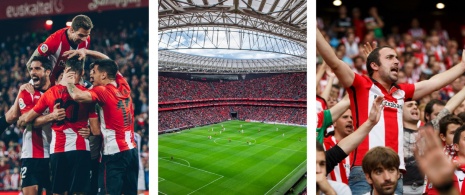 Jugadores, estadio y aficionados del Athletic Club de Bilbao en Vizcaya, País Vasco Jugadores, estadio y aficionados del Athletic Club de Bilbao en Vizcaya, País Vasco