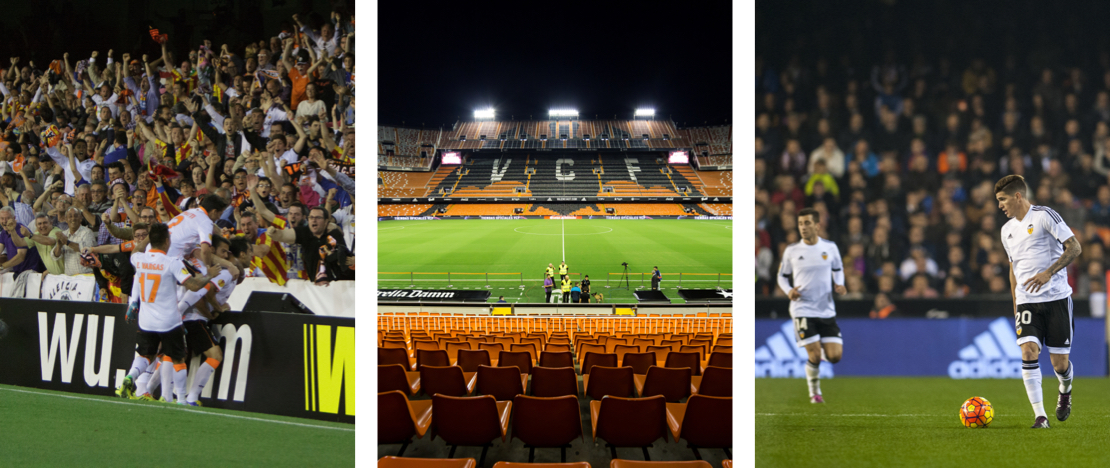 Aficionados, estadio y jugadores del Valencia CF, Comunidad Valenciana Aficionados, estadio y jugadores del Valencia CF, Comunidad Valenciana