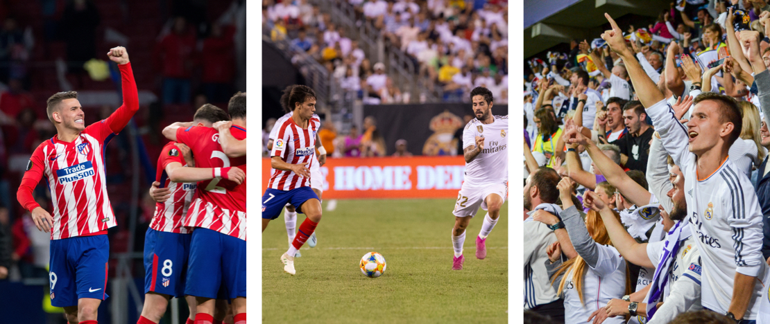 Aficionados, jugadores del Atlético y del Real Madrid, Comunidad de Madrid Aficionados, jugadores del Atlético y del Real Madrid, Comunidad de Madrid