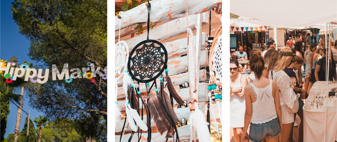 Hippiemarkt auf Ibiza. Rechts: ©Helena G.H Hippiemarkt auf Ibiza. Rechts: ©Helena G.H