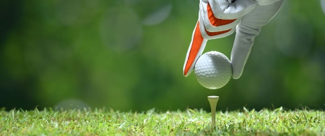 Posizionamento di una pallina da golf Posizionamento di una pallina da golf