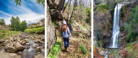 Pueblo de Hervás y senderismo hasta la Chorrera de Hervás, Extremadura Pueblo de Hervás y senderismo hasta la Chorrera de Hervás, Extremadura