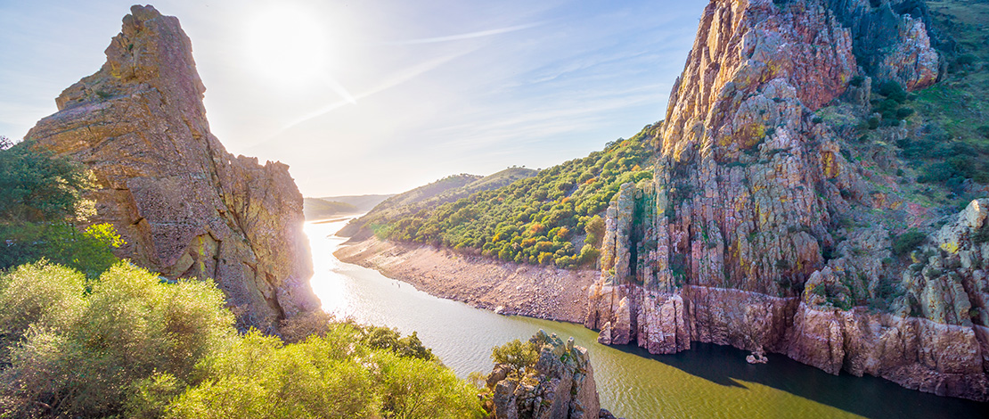 Aussichtspunkt Salto del Gitano im Nationalpark Monfragüe, Extremadura Aussichtspunkt Salto del Gitano im Nationalpark Monfragüe, Extremadura
