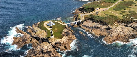 Vista aérea del Faro de Isla Pancha, Lugo Vista aérea del Faro de Isla Pancha, Lugo