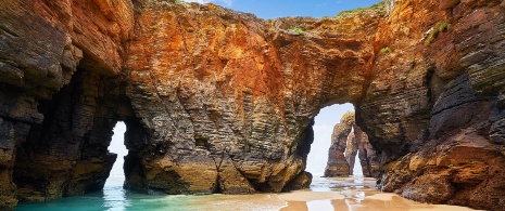 Details of the beach of Las Catedrales de Ribadeo, Lugo, Galicia Details of the beach of Las Catedrales de Ribadeo, Lugo, Galicia