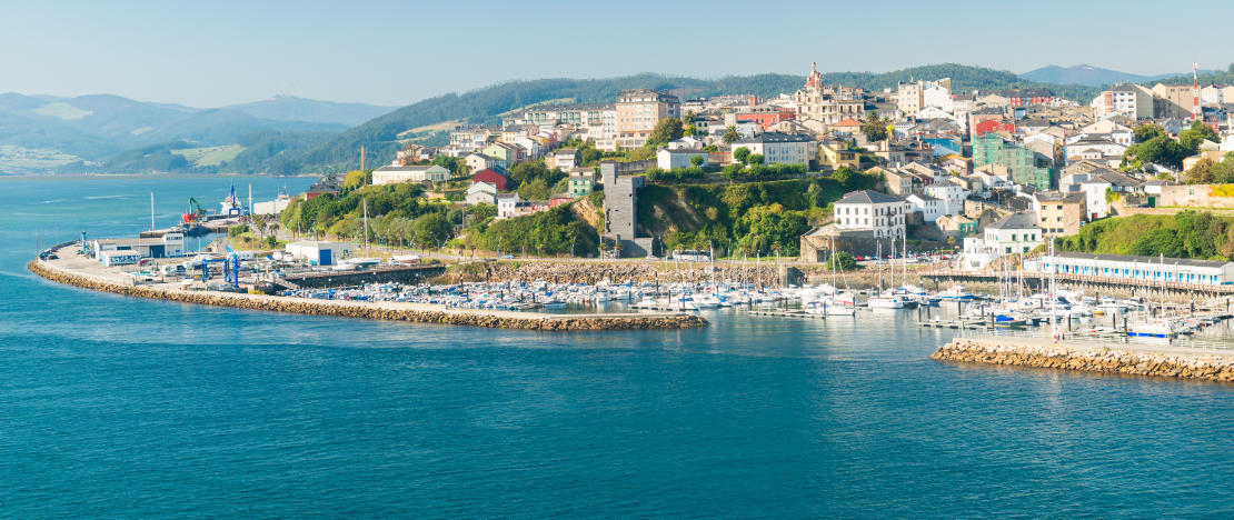 View of the port and town of Ribadeo, Galicia View of the port and town of Ribadeo, Galicia