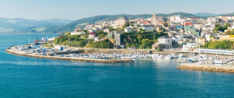 View of the port and town of Ribadeo, Galicia View of the port and town of Ribadeo, Galicia