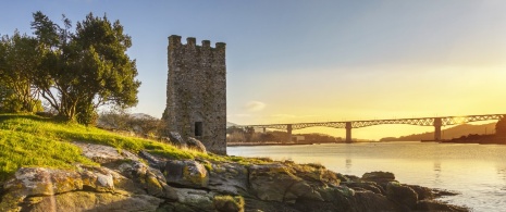 Dettaglio delle Torri di Ovest di Catoira a Pontevedra, Galizia Dettaglio delle Torri di Ovest di Catoira a Pontevedra, Galizia