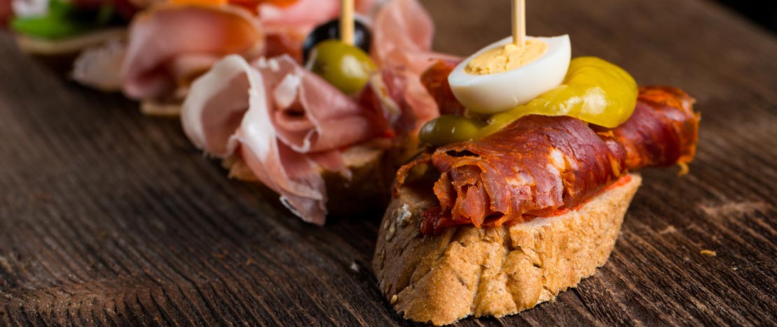 Pintxo de linguiça Pintxo de linguiça