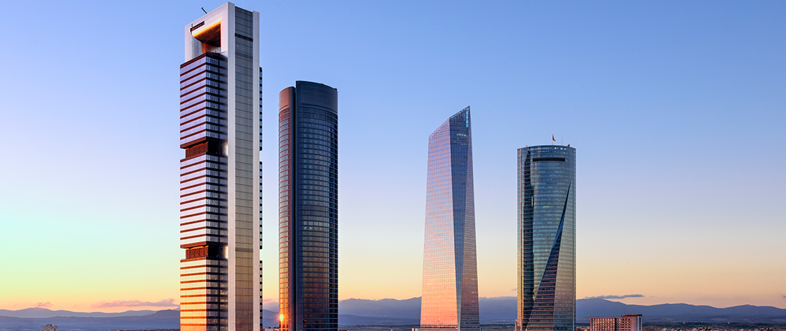 Die vier Wolkenkratzer von Madrid Die vier Wolkenkratzer von Madrid