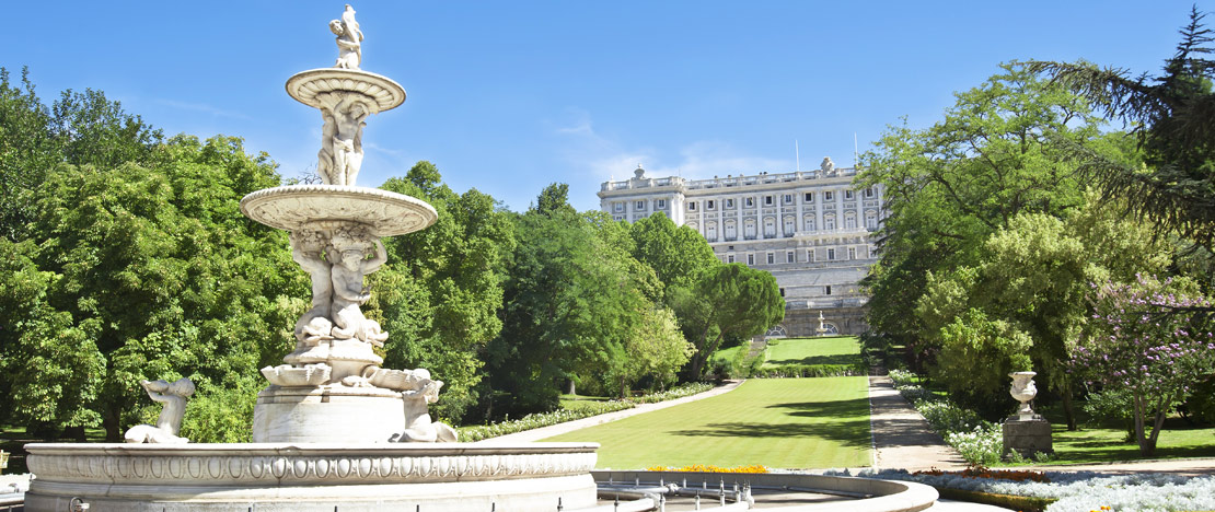 The Royal Palace in Madrid from the Moro Gardens The Royal Palace in Madrid from the Moro Gardens