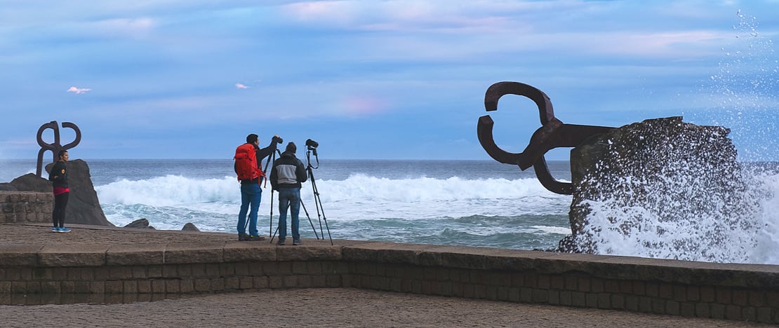 Peine del Viento in San Sebastián, Gipuzkoa, Basque Country