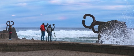 Peine del Viento in San Sebastián, Gipuzkoa, Basque Country Peine del Viento in San Sebastián, Gipuzkoa, Basque Country