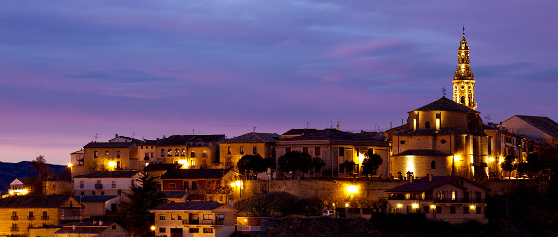 Vue nocturne de Briones, La Rioja Vue nocturne de Briones, La Rioja