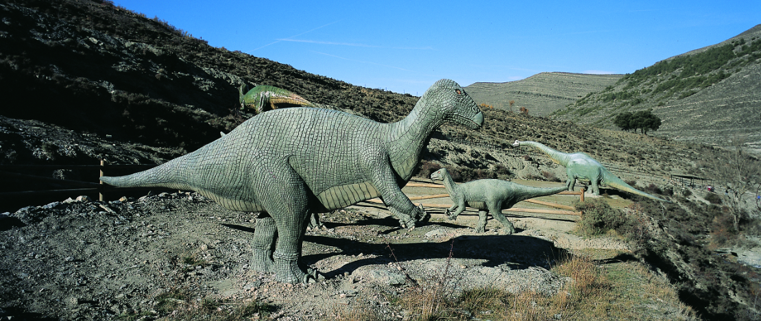 Detail of the Enciso Dinosaur Trail in La Rioja Detail of the Enciso Dinosaur Trail in La Rioja