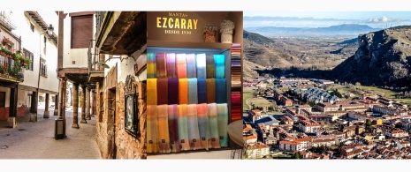 左から右:ラ・リオハ州エスカライの通り、エスカライのブランケットを売る店、および村の全景 左から右:ラ・リオハ州エスカライの通り、エスカライのブランケットを売る店、および村の全景
