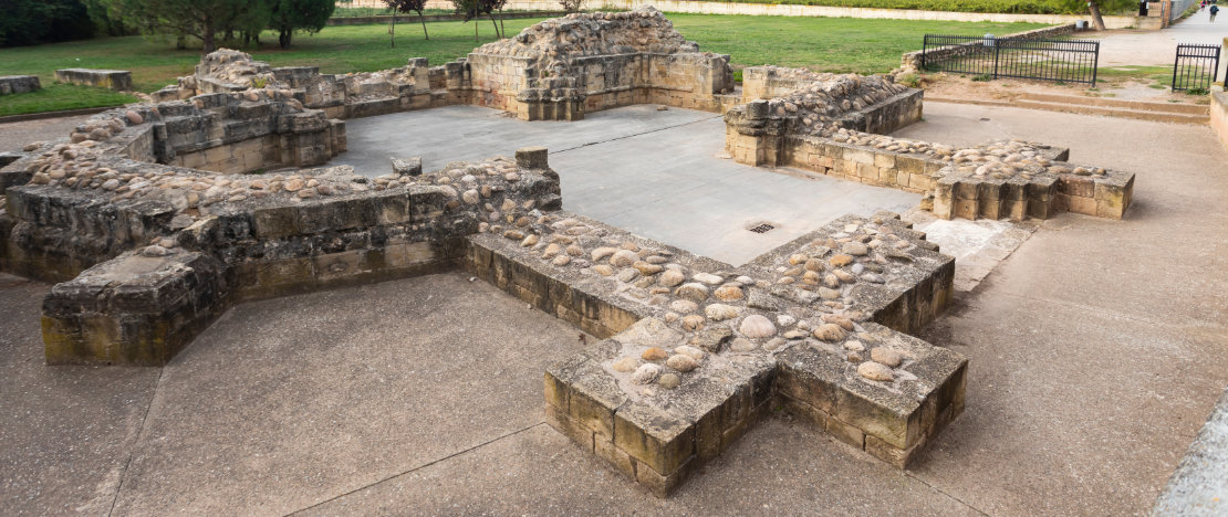 Detail of the remains of the Hospital de San Juan de Acre in Navarrete, La Rioja