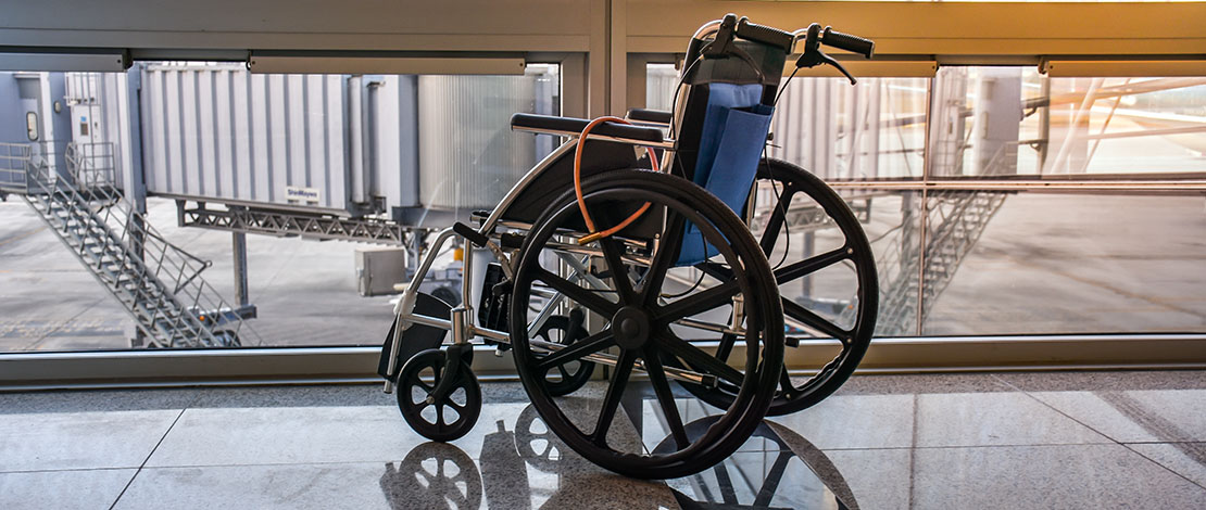 Wheelchair at the airport Wheelchair at the airport