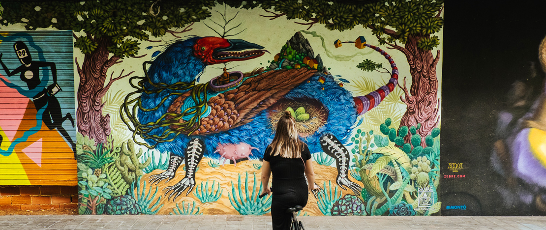 Detalle de mural de la ciudad de Valencia, Comunidad Valenciana
