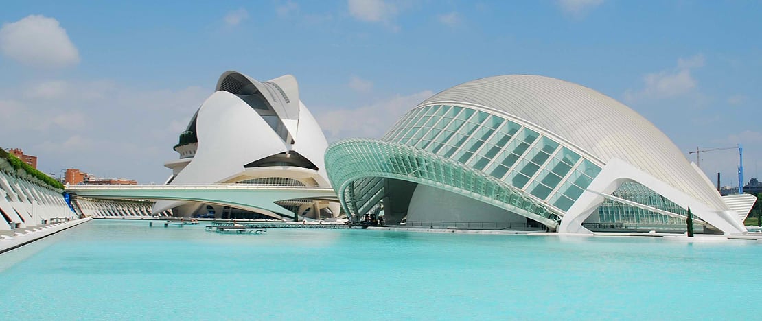 View of the City of Arts and Sciences in Valencia, Region of Valencia