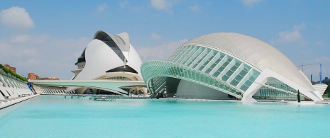 View of the City of Arts and Sciences in Valencia, Region of Valencia View of the City of Arts and Sciences in Valencia, Region of Valencia