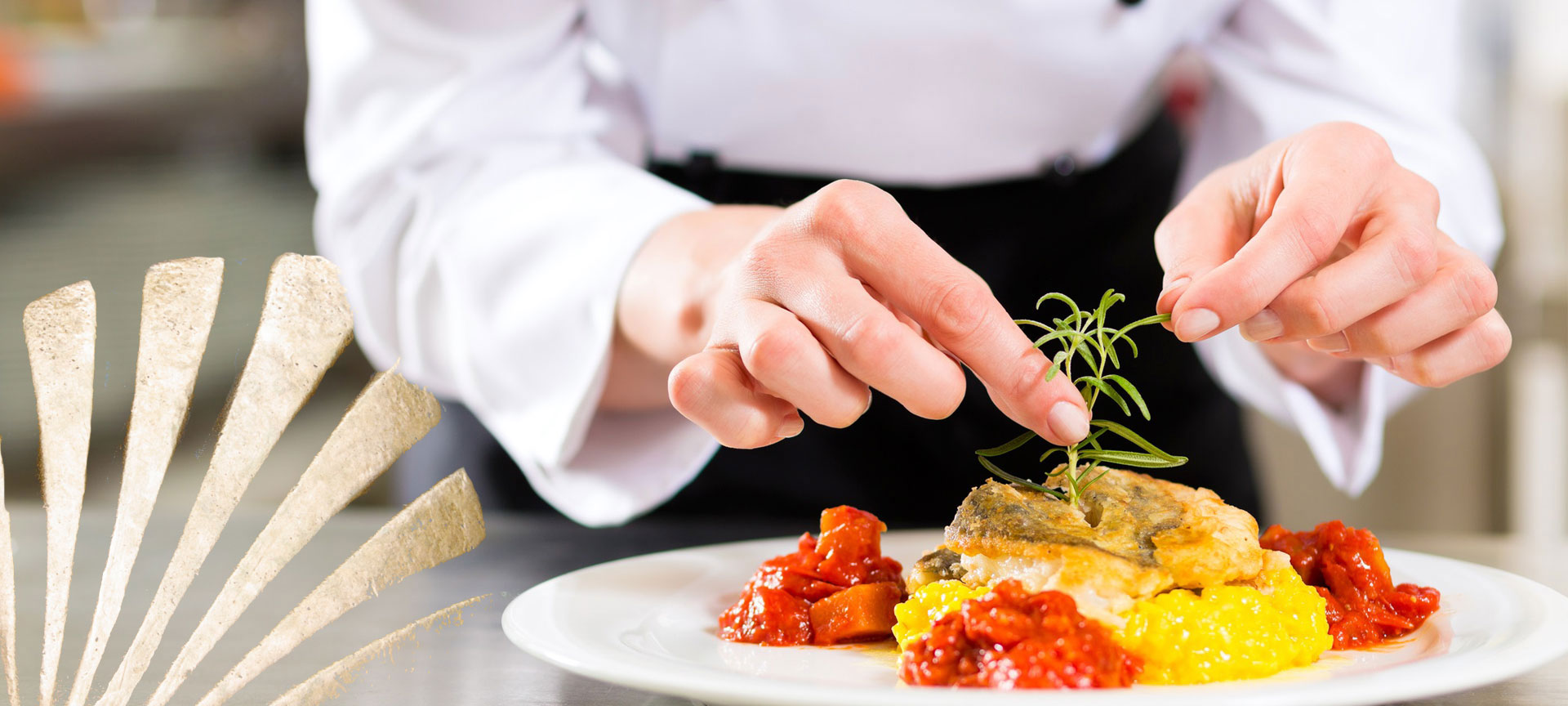 Un chef dresse un plat Un chef dresse un plat