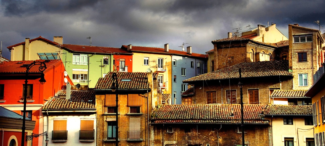Rooftops of houses, Pamplona Rooftops of houses, Pamplona