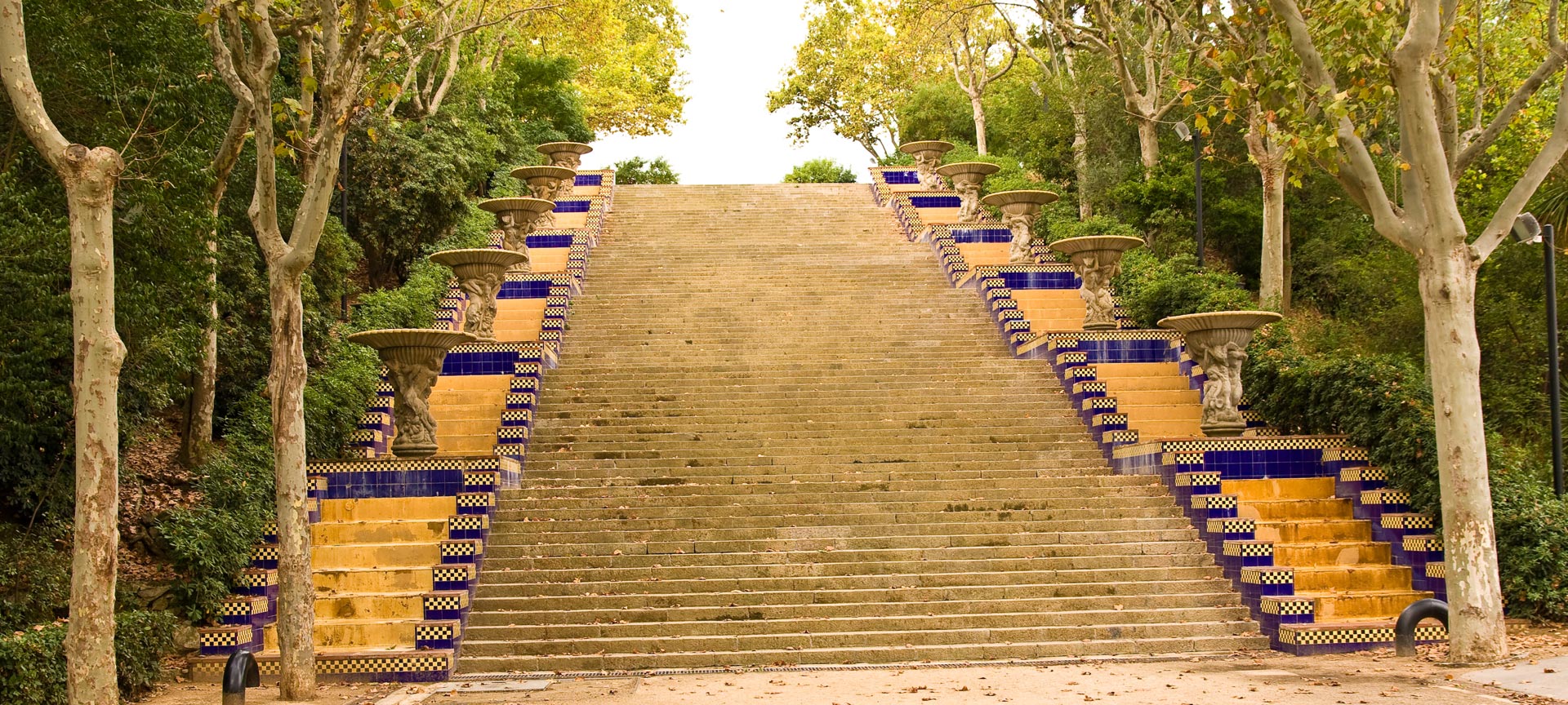 Лестница в парке Монжуик, Барселона.