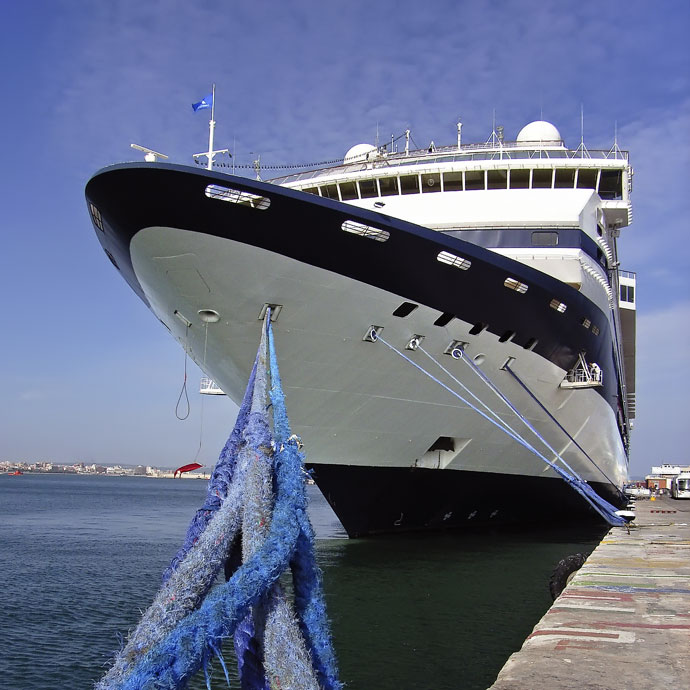 Cruise ship off Palma de Mallorca