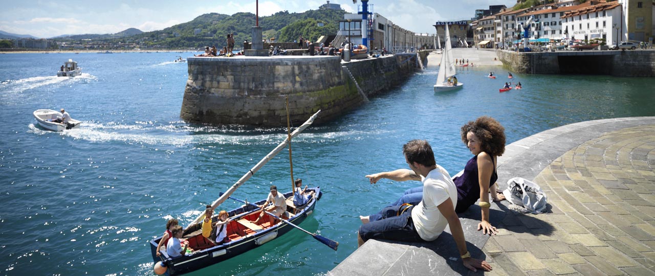 Boats leaving San Sebastian port