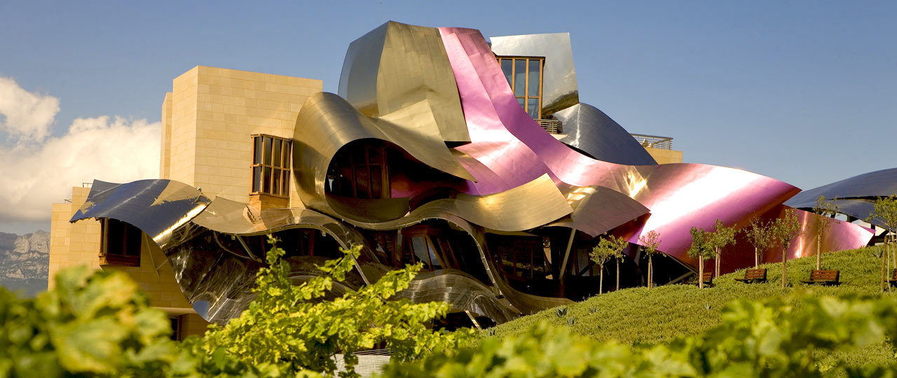 Bodegas Marqués de Riscal, by Frank Gehry. Elciego, Basque Country Bodegas Marqués de Riscal, by Frank Gehry. Elciego, Basque Country