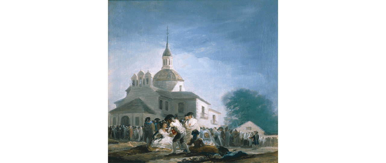 Die Einsiedelei von San Isidro am Tag des Festes. Francisco de Goya. Öl auf Leinwand, 41,8 x 43,8 cm. 1788 Die Einsiedelei von San Isidro am Tag des Festes. Francisco de Goya. Öl auf Leinwand, 41,8 x 43,8 cm. 1788
