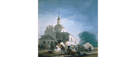 Die Einsiedelei von San Isidro am Tag des Festes. Francisco de Goya. Öl auf Leinwand, 41,8 x 43,8 cm. 1788 Die Einsiedelei von San Isidro am Tag des Festes. Francisco de Goya. Öl auf Leinwand, 41,8 x 43,8 cm. 1788