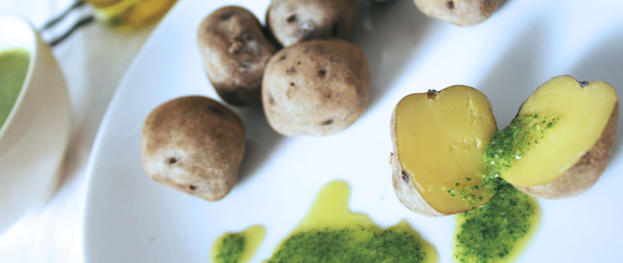 Potatoes with mojo sauce, Canary Islands Potatoes with mojo sauce, Canary Islands